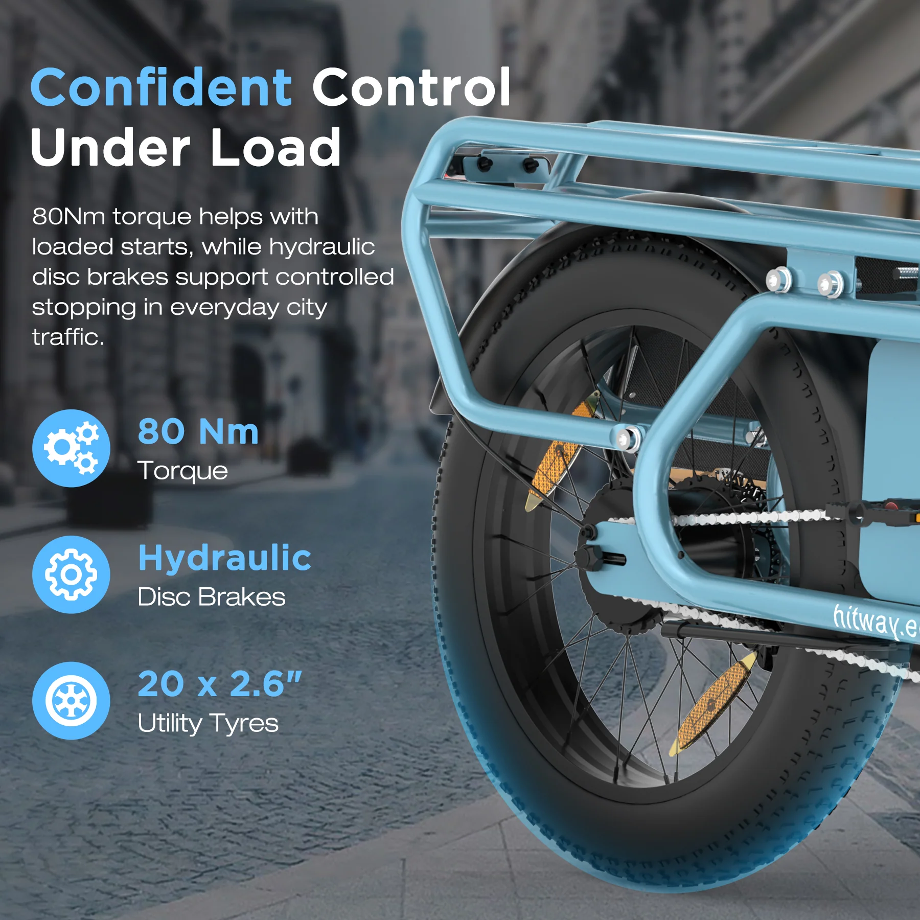 BK-T2 Longtail Electric Cargo Bike - Image 4