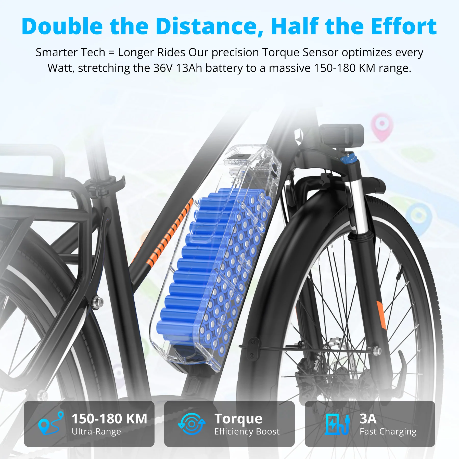 BK-U1 Mid-Drive Electric Bike up to 110 miles - Image 4