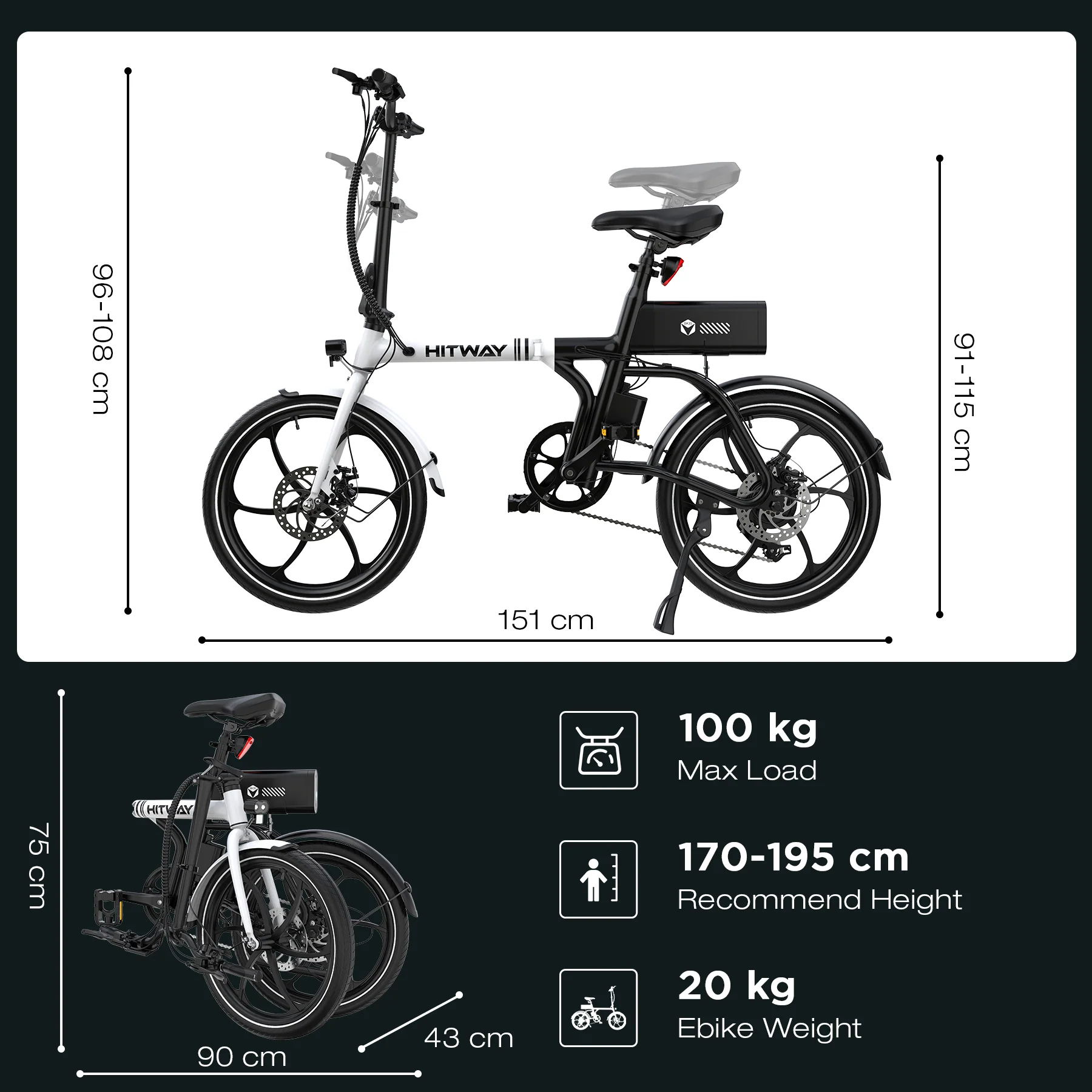 BK35S PRO 20" Folding Electric Bike - Image 8